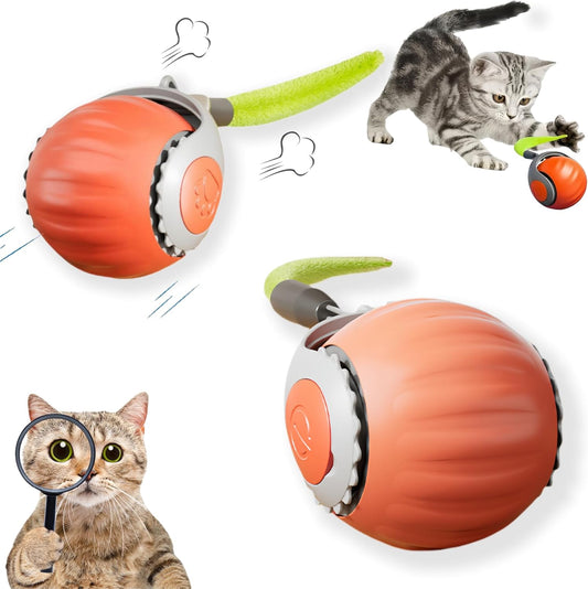 PELOTA INTELIGENTE CON COLA PARA GATO